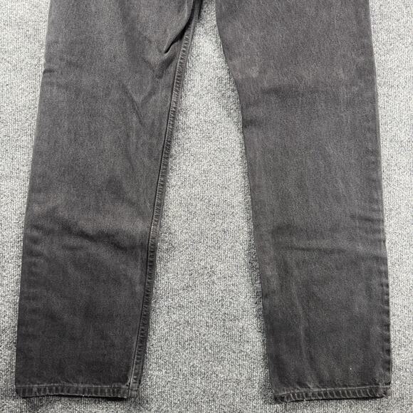 Vintage Levis Jeans Mens 36x34 Black 505 Straight Leg USA Made Y2K (FITS 34x32) - Picture 3 of 12